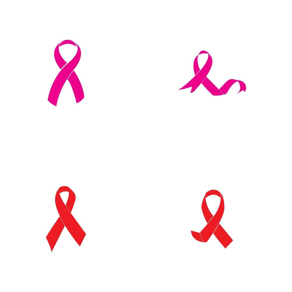 bröstcancer medvetenhet, band logotyp vektor mall-vektor