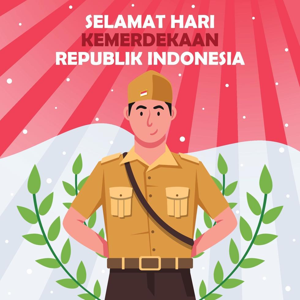 indonesiens självständighetsdag firande vektor