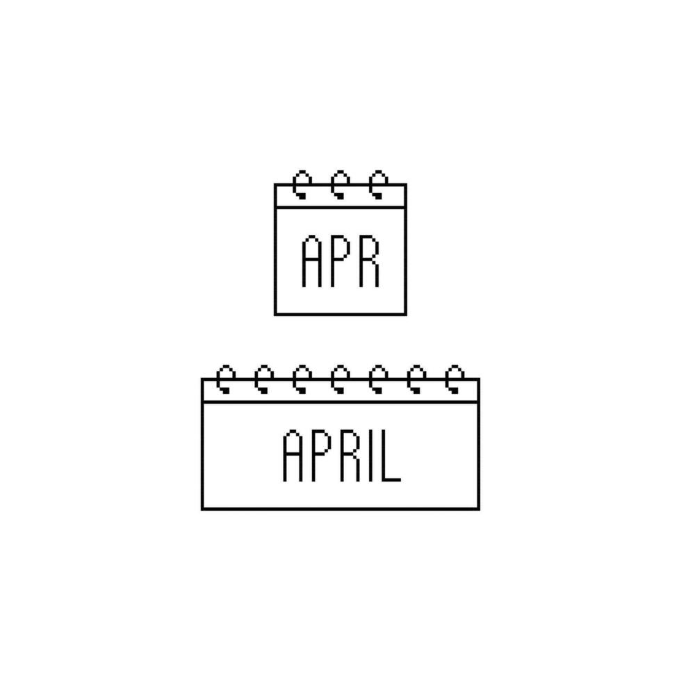 April Kalender Logo Symbol vektor