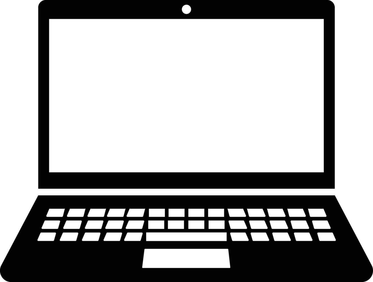 bärbar dator dator ikon i platt. isolerat på transparent bakgrund. elektronik och enheter relaterad dator bärbar dator, hårdvara lcd TV tecken symbol vektor för appar och hemsida