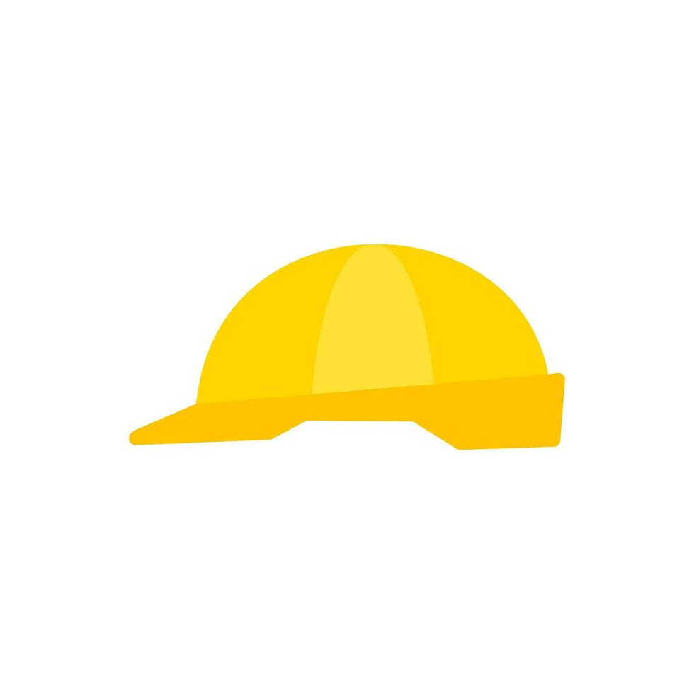 gul säkerhet hjälmar vektor illustration isolerat på vit bakgrund. konstruktion hjälm. gul säkerhet hatt. plast huvudbonader arbetstagare roder