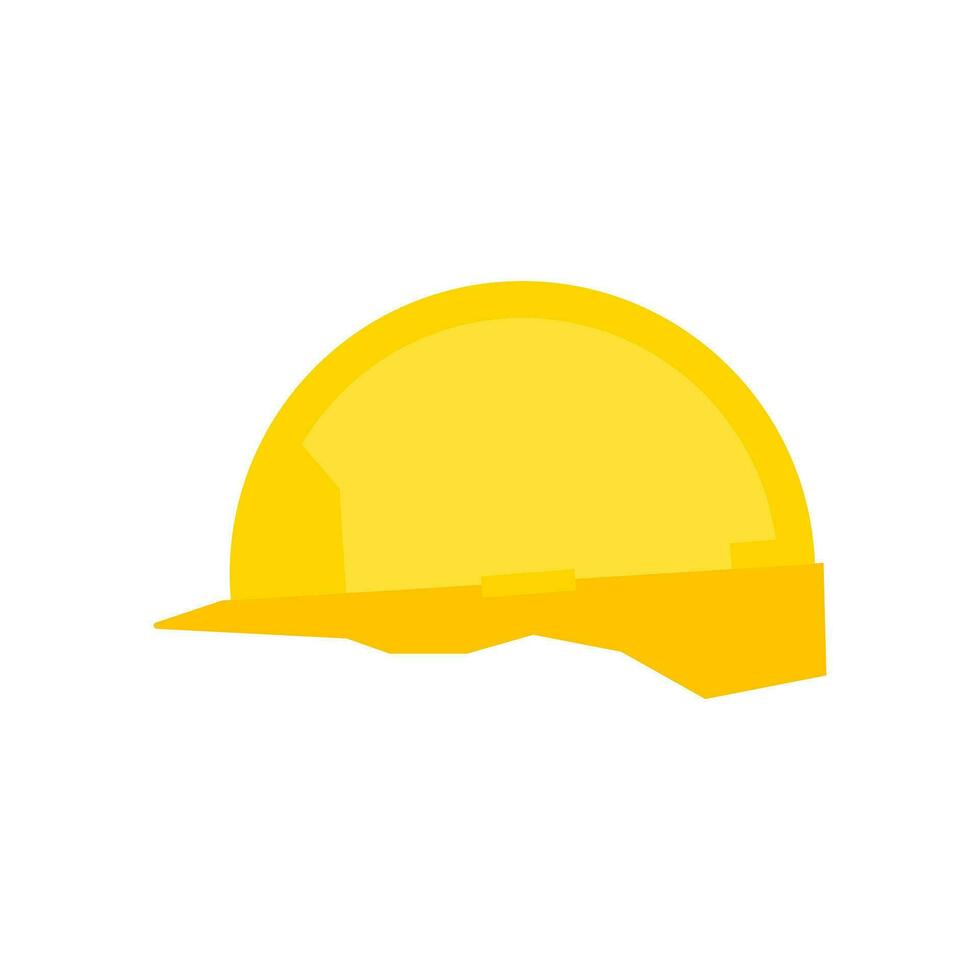 Gelb Sicherheit Helme Vektor Illustration isoliert auf Weiß Hintergrund. Konstruktion Helm. Gelb Sicherheit Hut. Plastik Kopfbedeckungen Arbeiter Helm