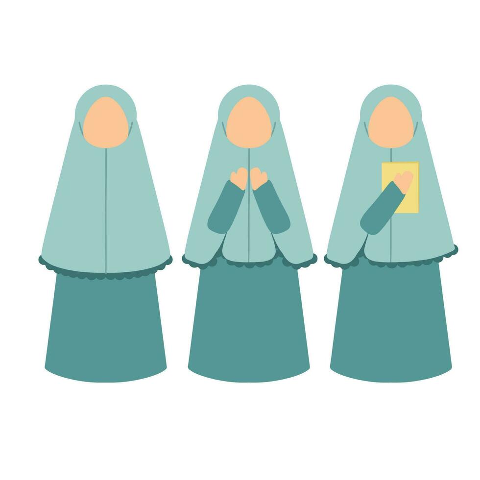 Muslim Kind beten Vektor Illustration