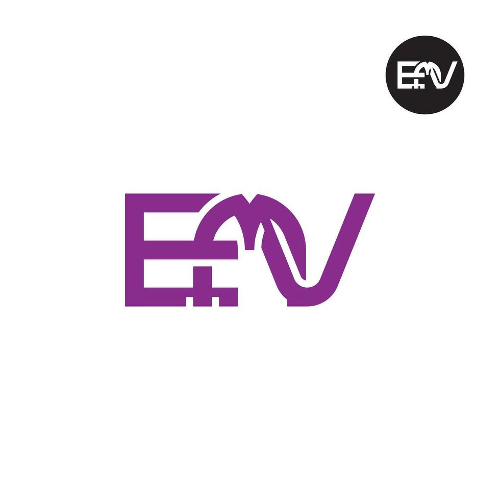 brev emv monogram logotyp design vektor