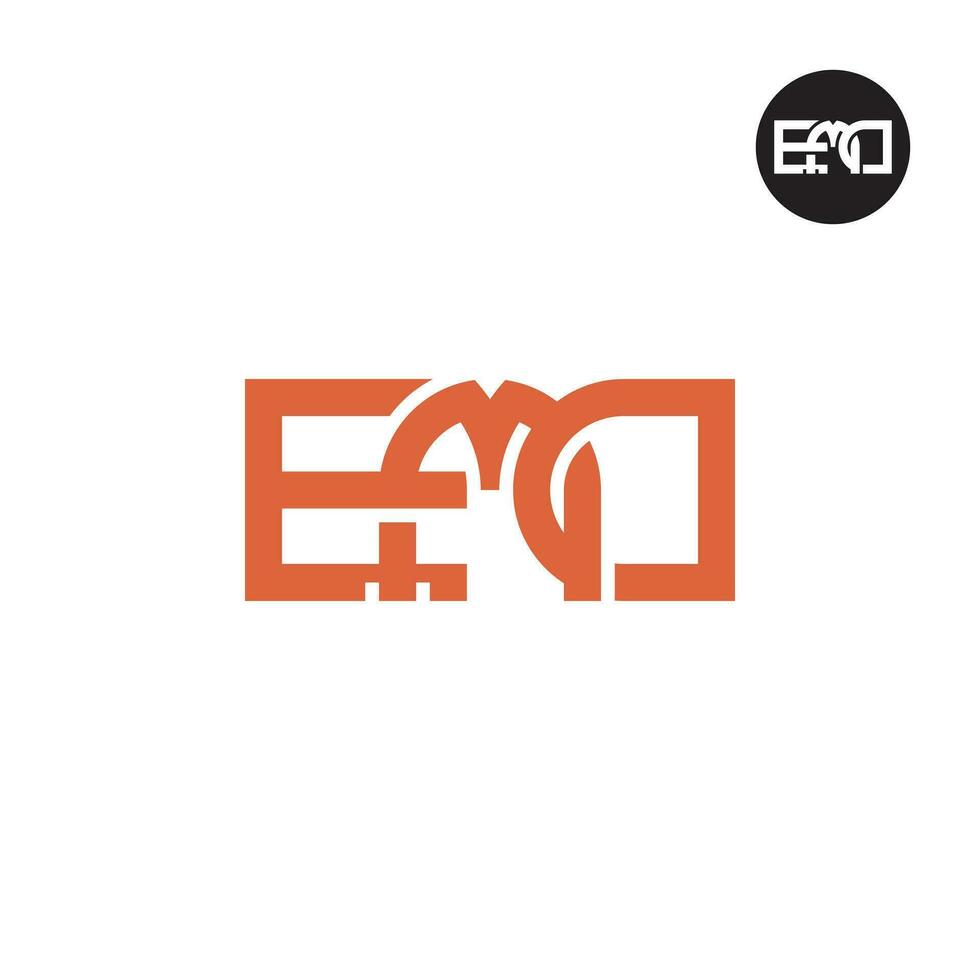 brev emd monogram logotyp design vektor