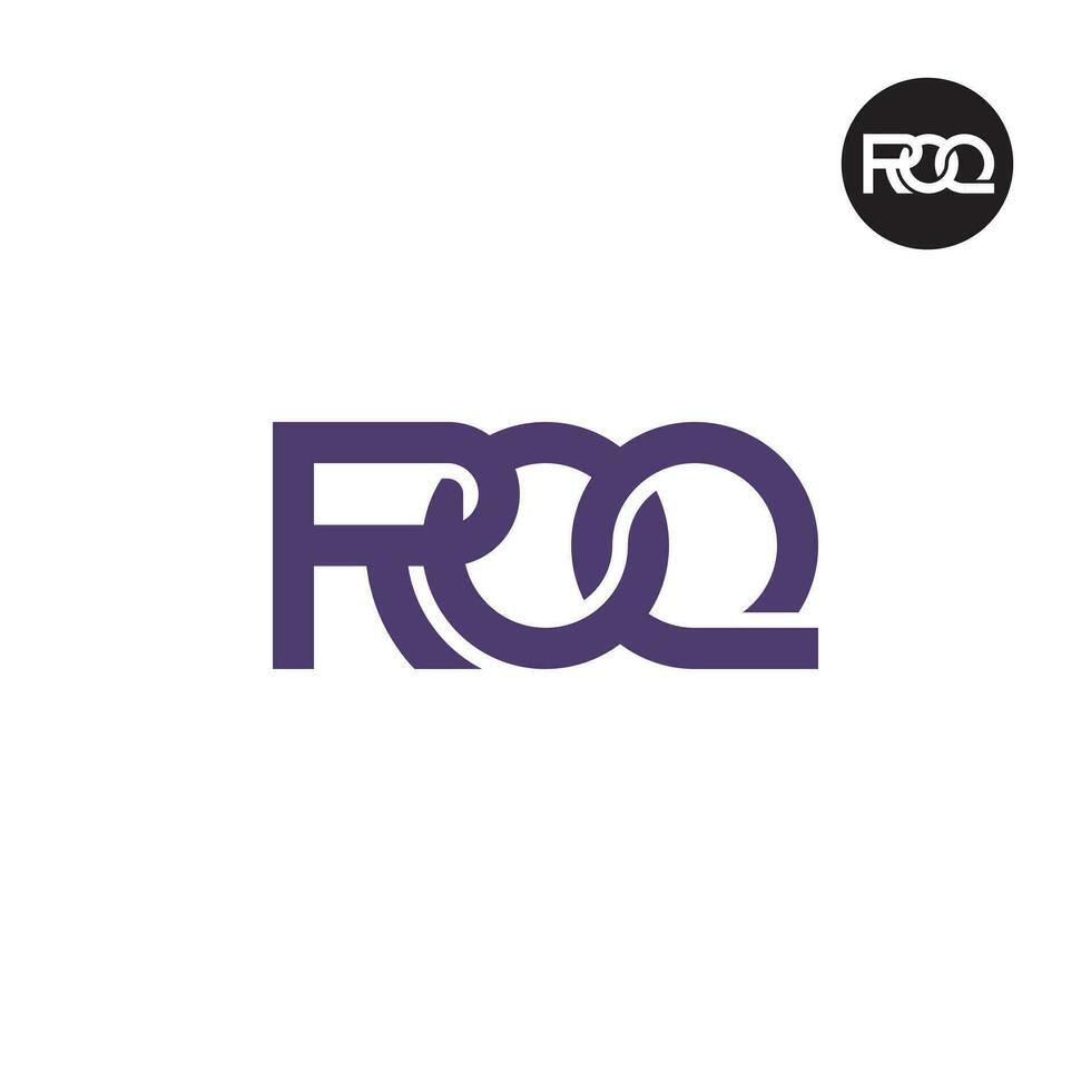 Brief Roq Monogramm Logo Design vektor