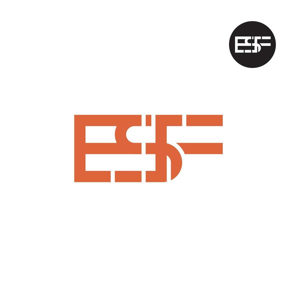Brief esf Monogramm Logo Design vektor