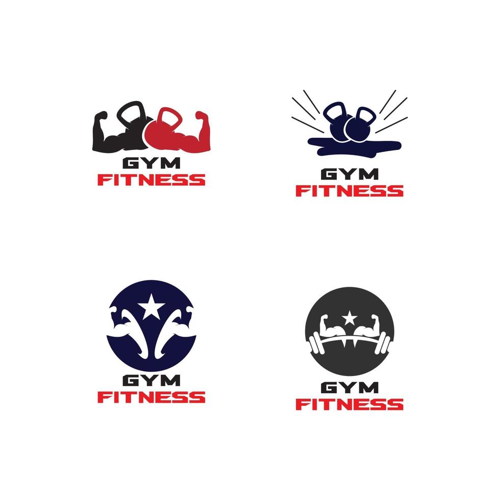 gym fitness hälsa människor logotyp vektorbild vektor