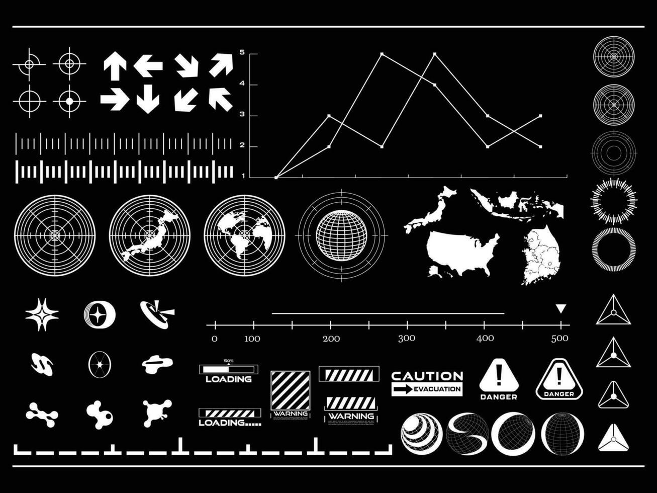 uppsättning av vektor grafisk tillgång för streetwear design. retro trogen element i y2k för kläder, Kläder och affisch design.