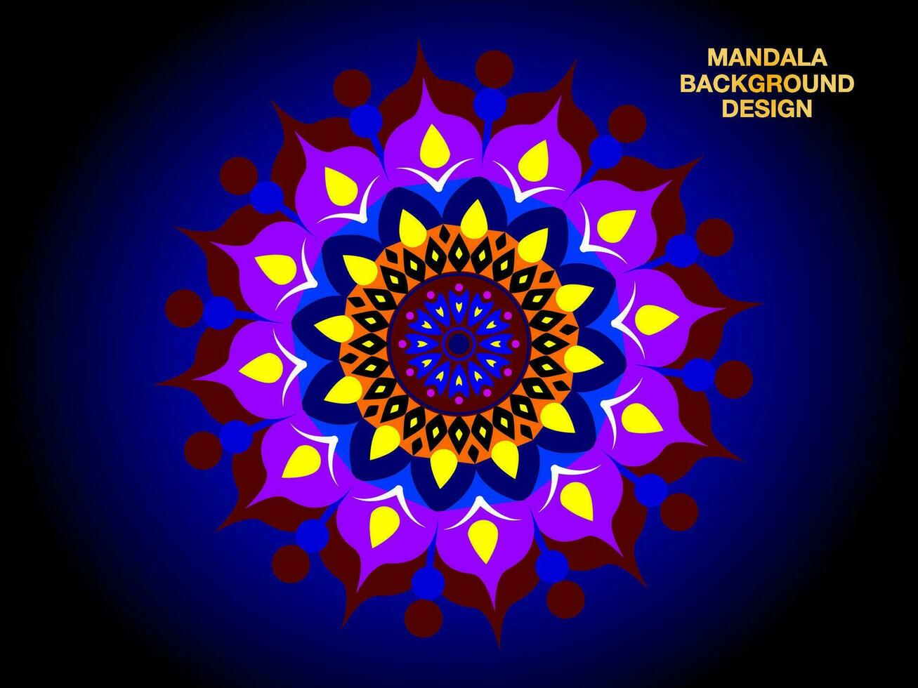 färgrik mandala bakgrund design vektor