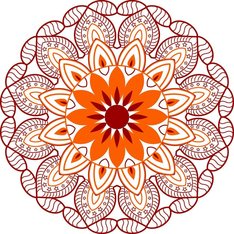 ein bunt Blumen- Mandala Design. Vektor ethnisch orientalisch Kreis Ornament.