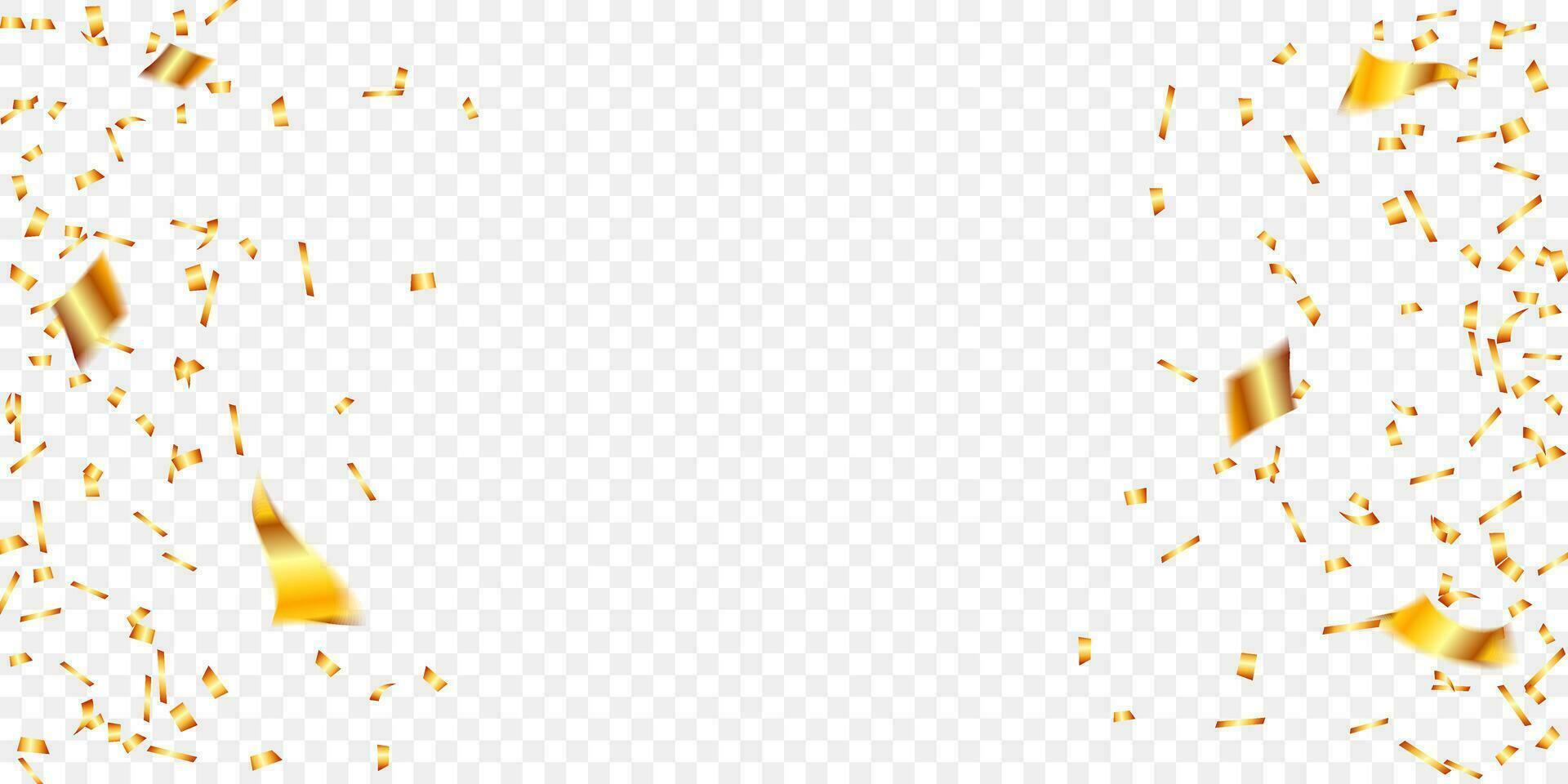 skinande gyllene konfetti faller, Semester, födelsedag vektor