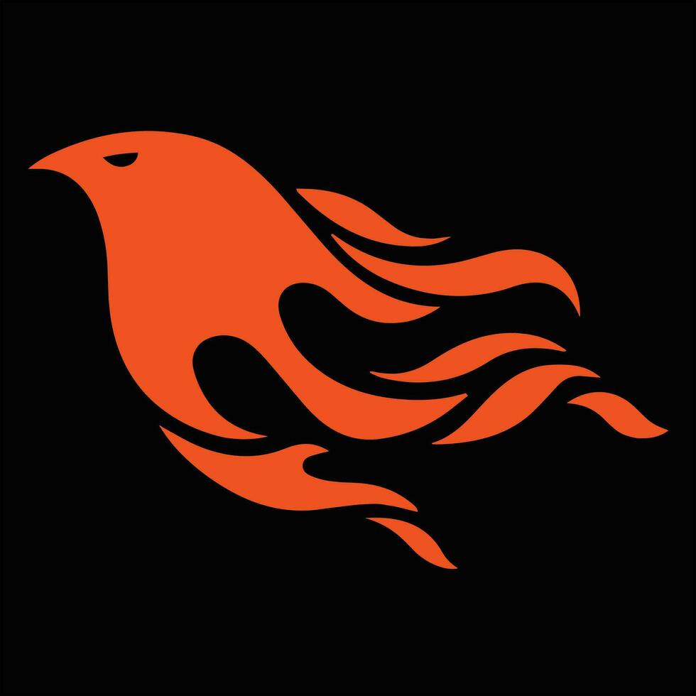 fågel Fenix logotyp design vektor illustration konstverk