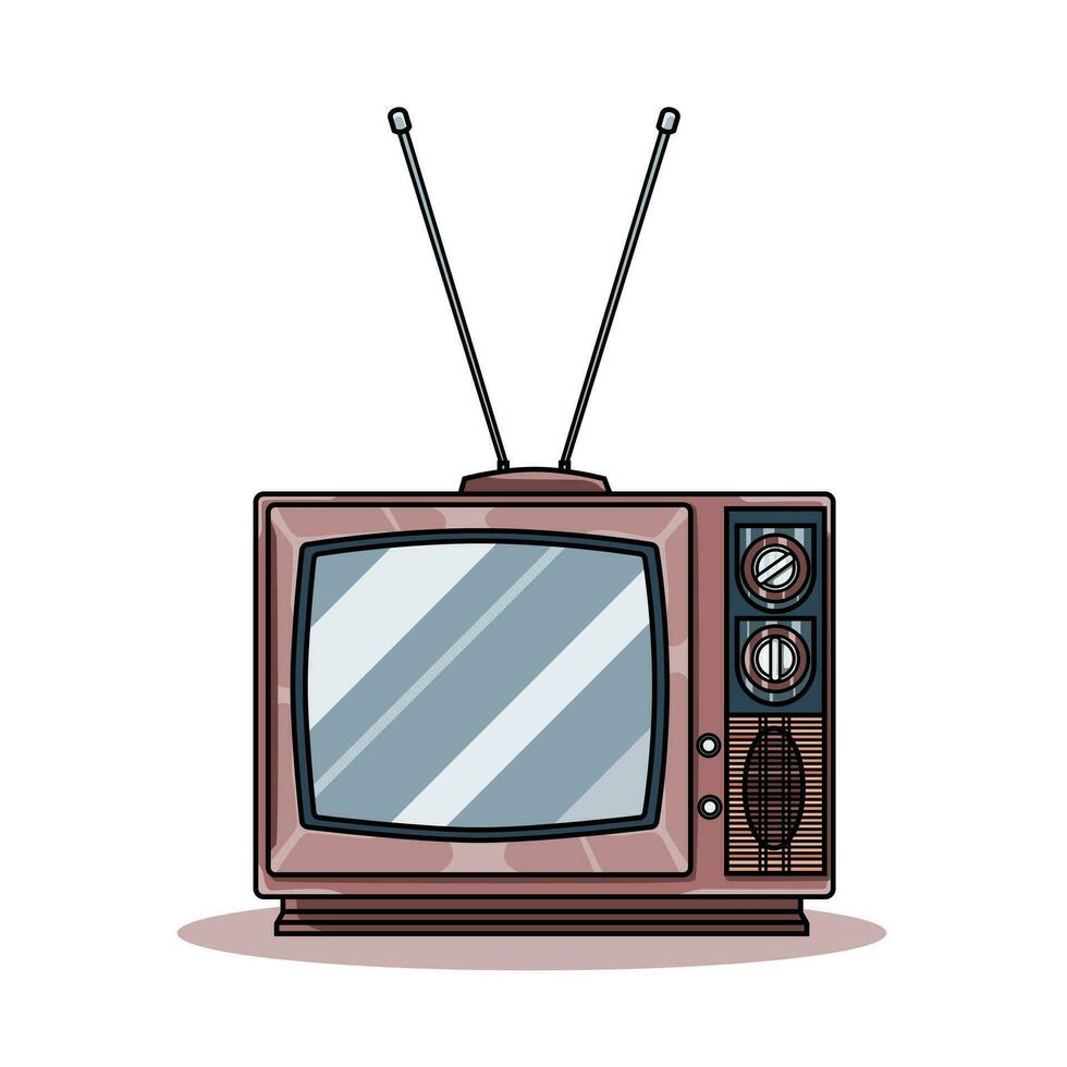 Jahrgang alt Fernsehen Vektor Illustration
