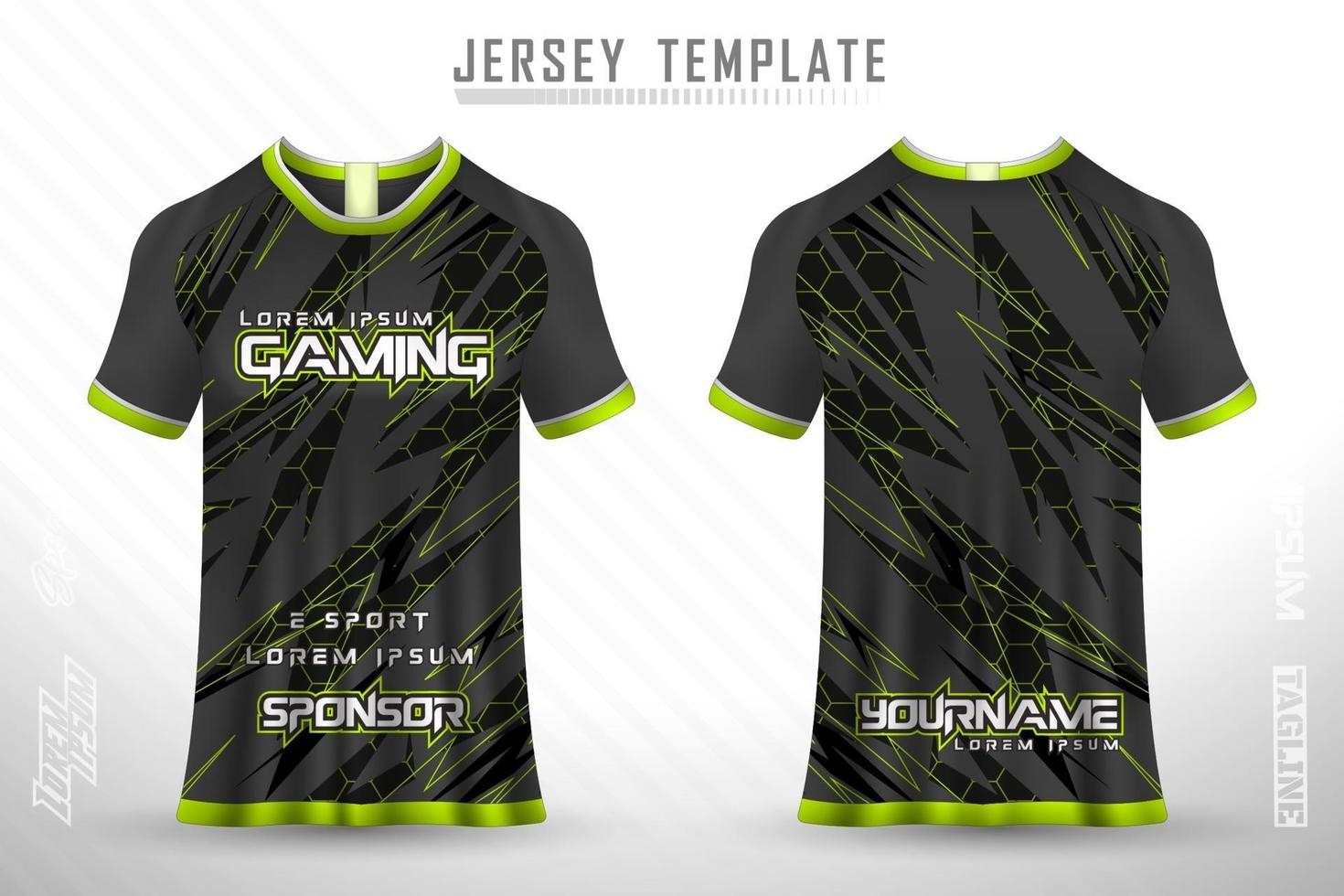 sport jersey och t-shirt mall sport jersey design vektor mockup.