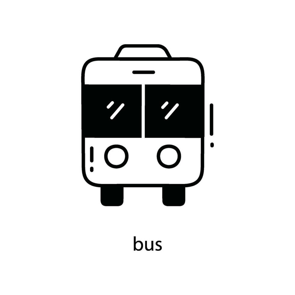 Bus Gekritzel Symbol Design Illustration. Reise Symbol auf Weiß Hintergrund eps 10 Datei vektor