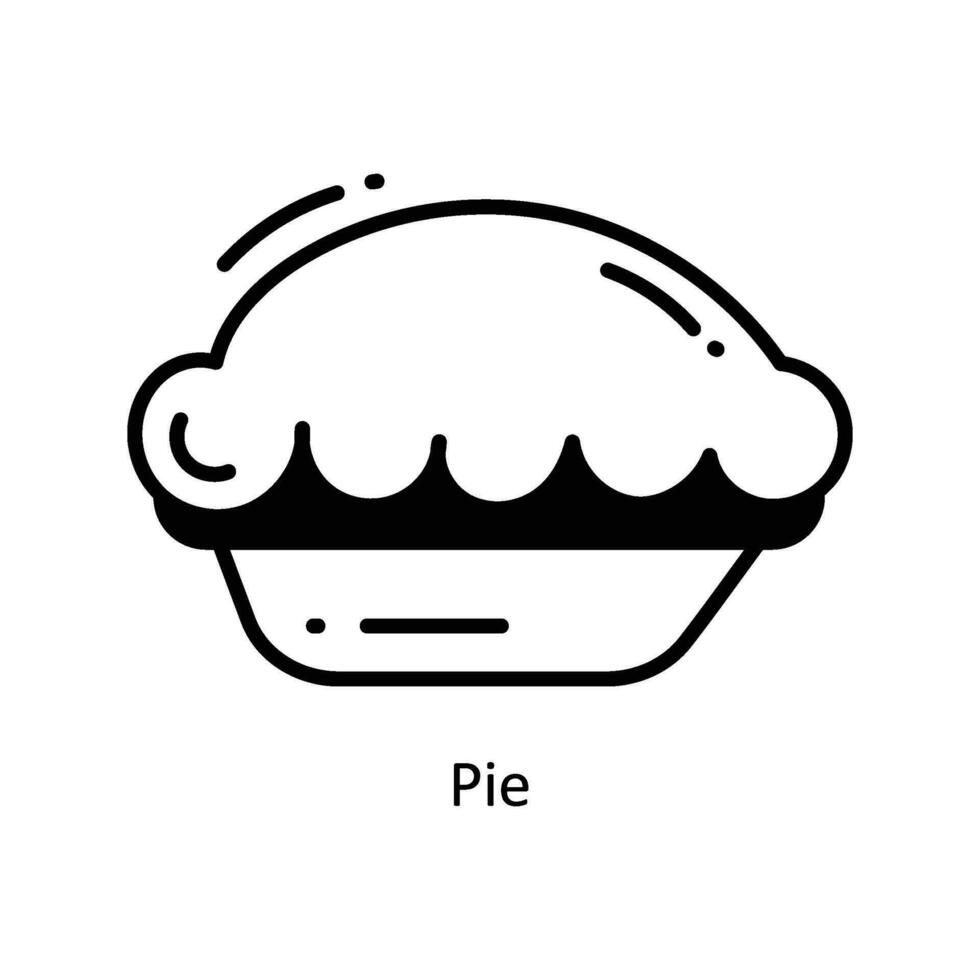 Kuchen Gekritzel Symbol Design Illustration. Essen und Getränke Symbol auf Weiß Hintergrund eps 10 Datei vektor