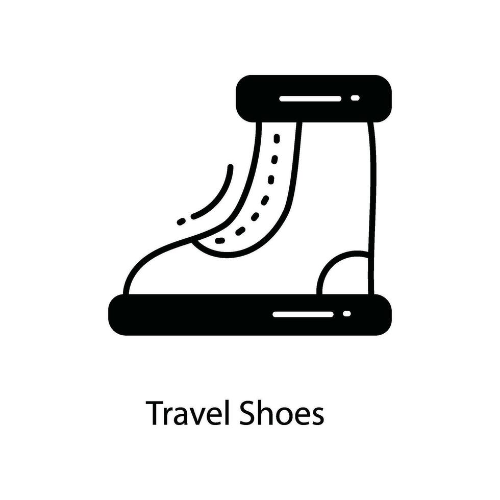 Reise Schuhe Gekritzel Symbol Design Illustration. Reise Symbol auf Weiß Hintergrund eps 10 Datei vektor