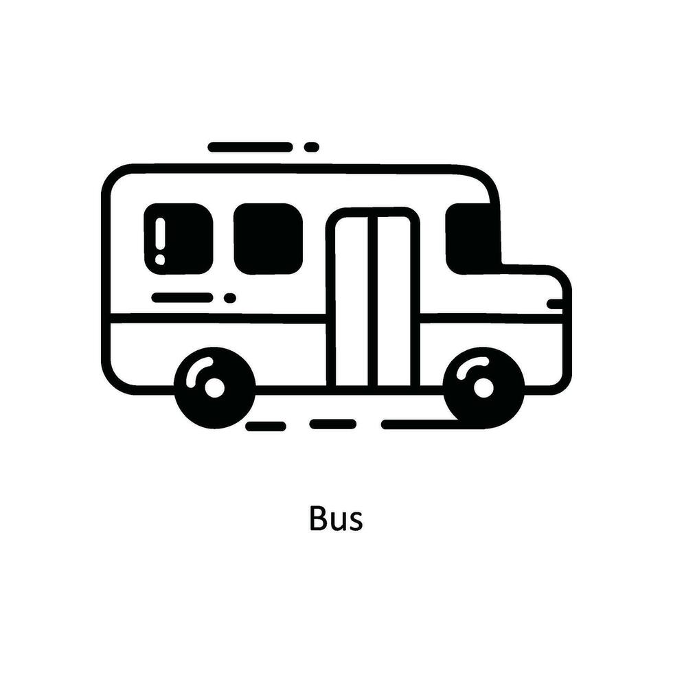 Bus Gekritzel Symbol Design Illustration. Schule und Studie Symbol auf Weiß Hintergrund eps 10 Datei vektor