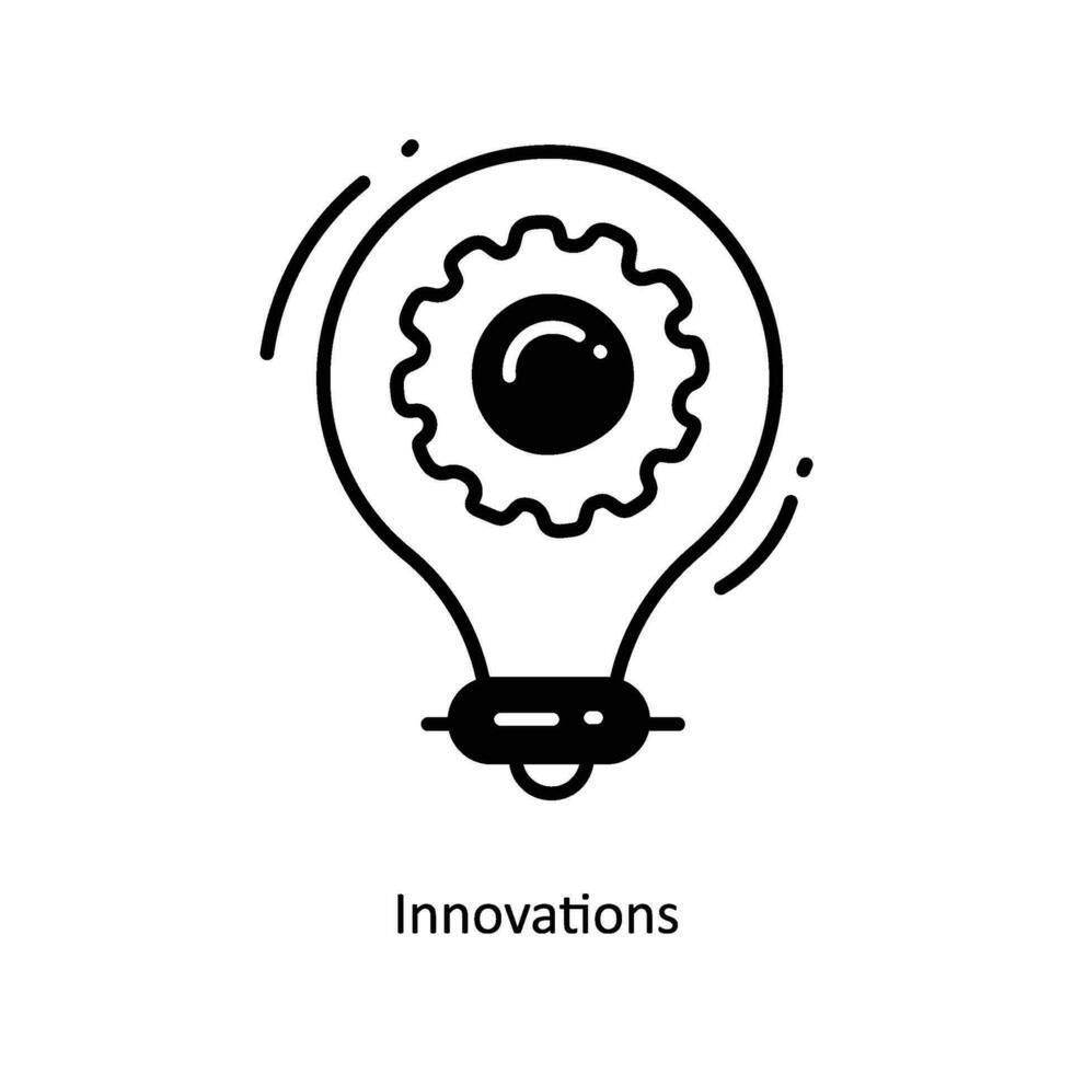 innovationer klotter ikon design illustration. börja symbol på vit bakgrund eps 10 fil vektor