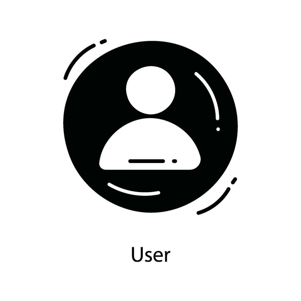 användare klotter ikon design illustration. marknadsföring symbol på vit bakgrund eps 10 fil vektor