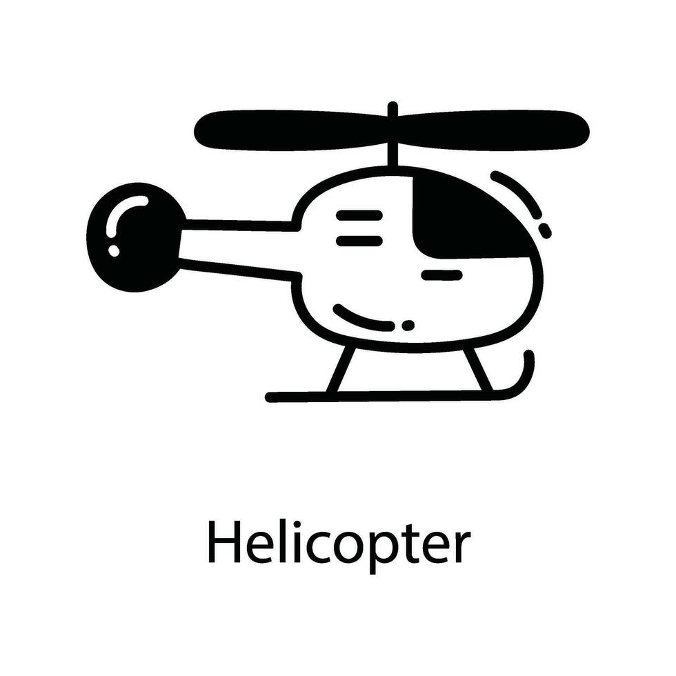 Hubschrauber Gekritzel Symbol Design Illustration. Reise Symbol auf Weiß Hintergrund eps 10 Datei vektor