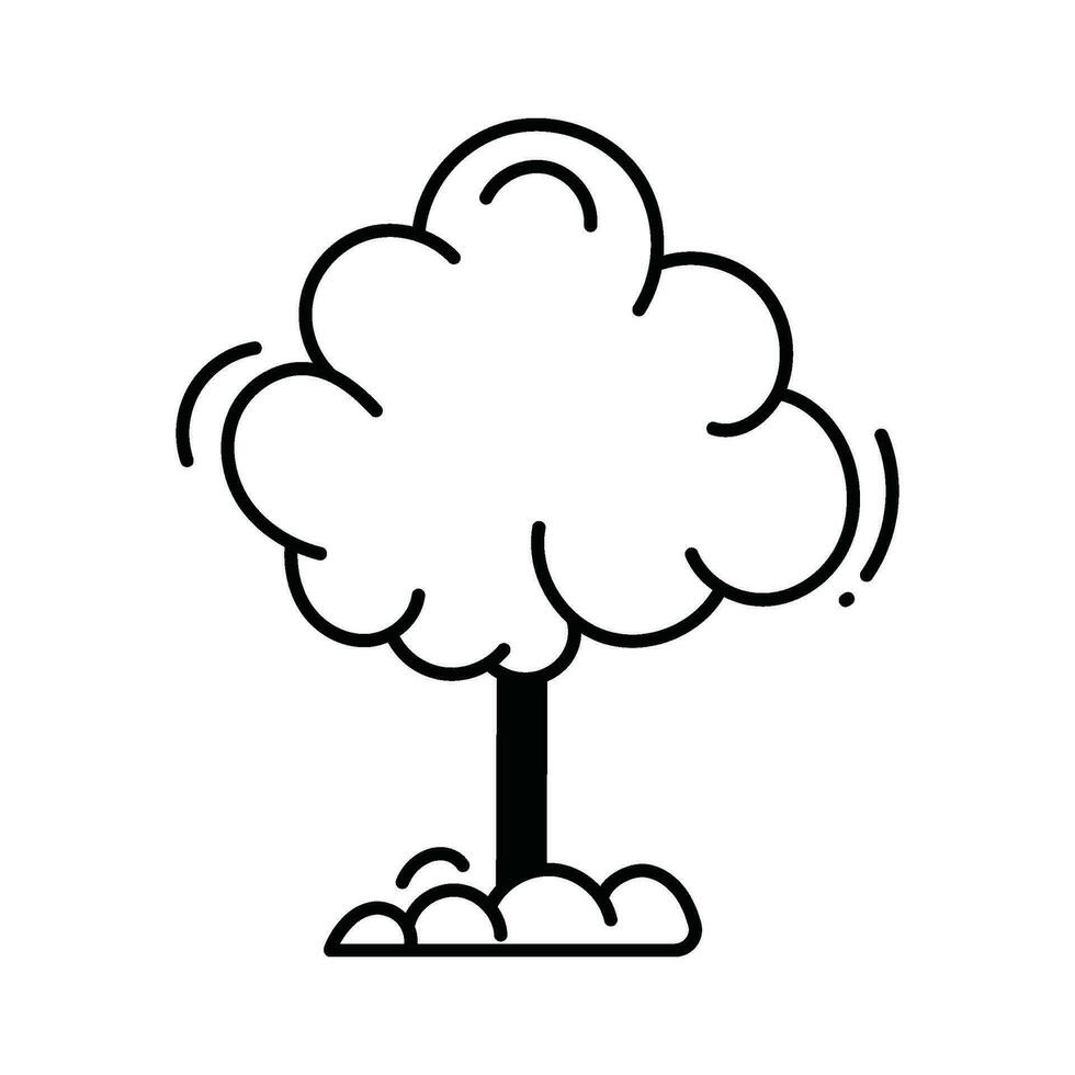 träd klotter ikon design illustration. ekologi symbol på vit bakgrund eps 10 fil vektor