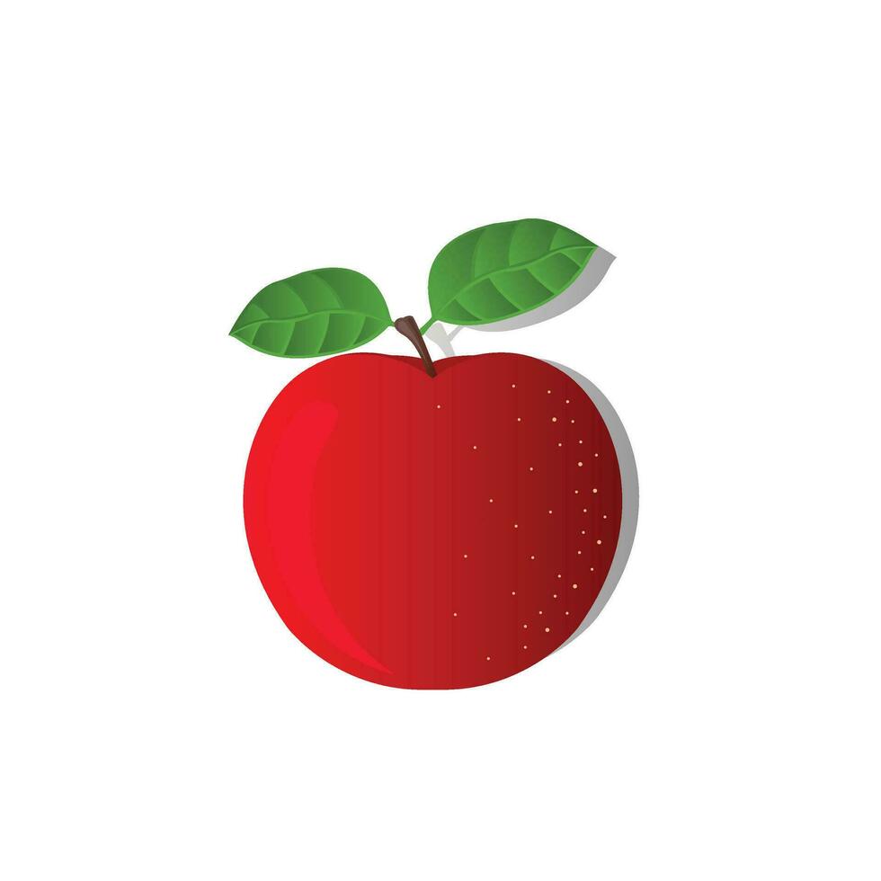 Apfel Obst Design Vektor Illustration, Blatt, Obst