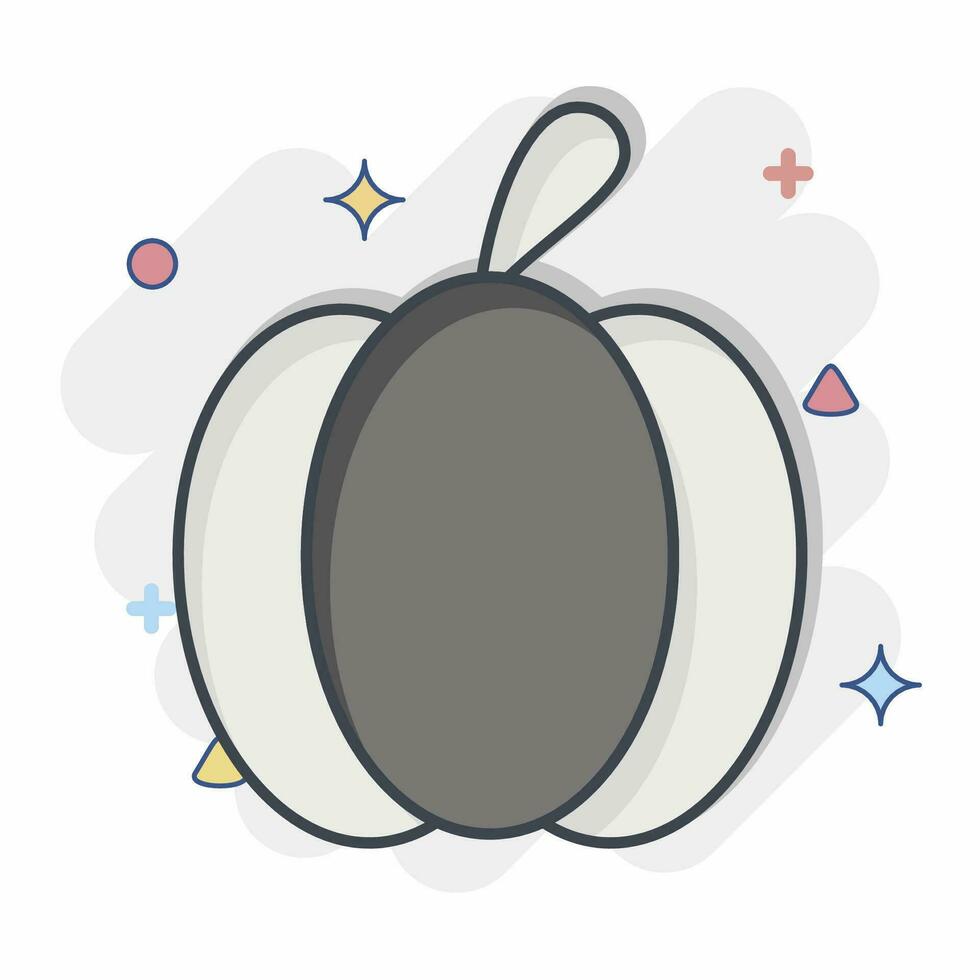 ikon paprika. relaterad till frukt och vegetabiliska symbol. komisk stil. enkel design redigerbar. enkel illustration vektor