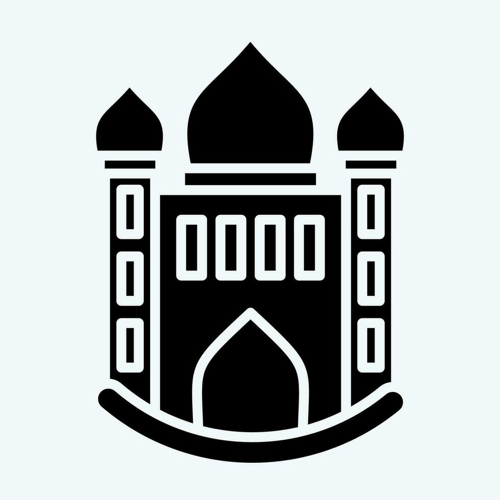 Symbol Moschee. verbunden zu Symbol Gebäude Symbol. Glyphe Stil. einfach Design editierbar. einfach Illustration vektor