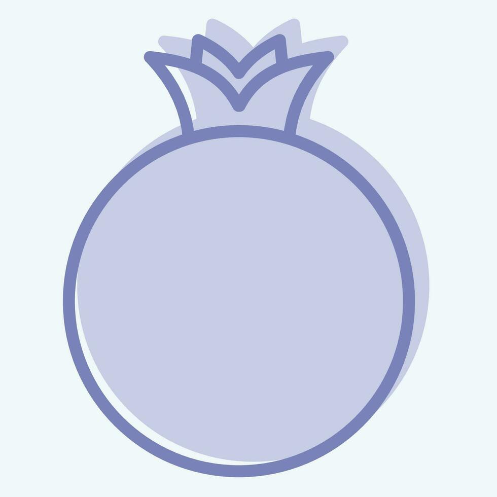 Symbol Granatapfel. verbunden zu Obst und Gemüse Symbol. zwei Ton Stil. einfach Design editierbar. einfach Illustration vektor