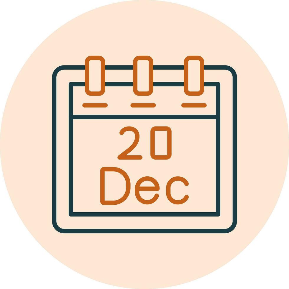 december 20 vektor ikon