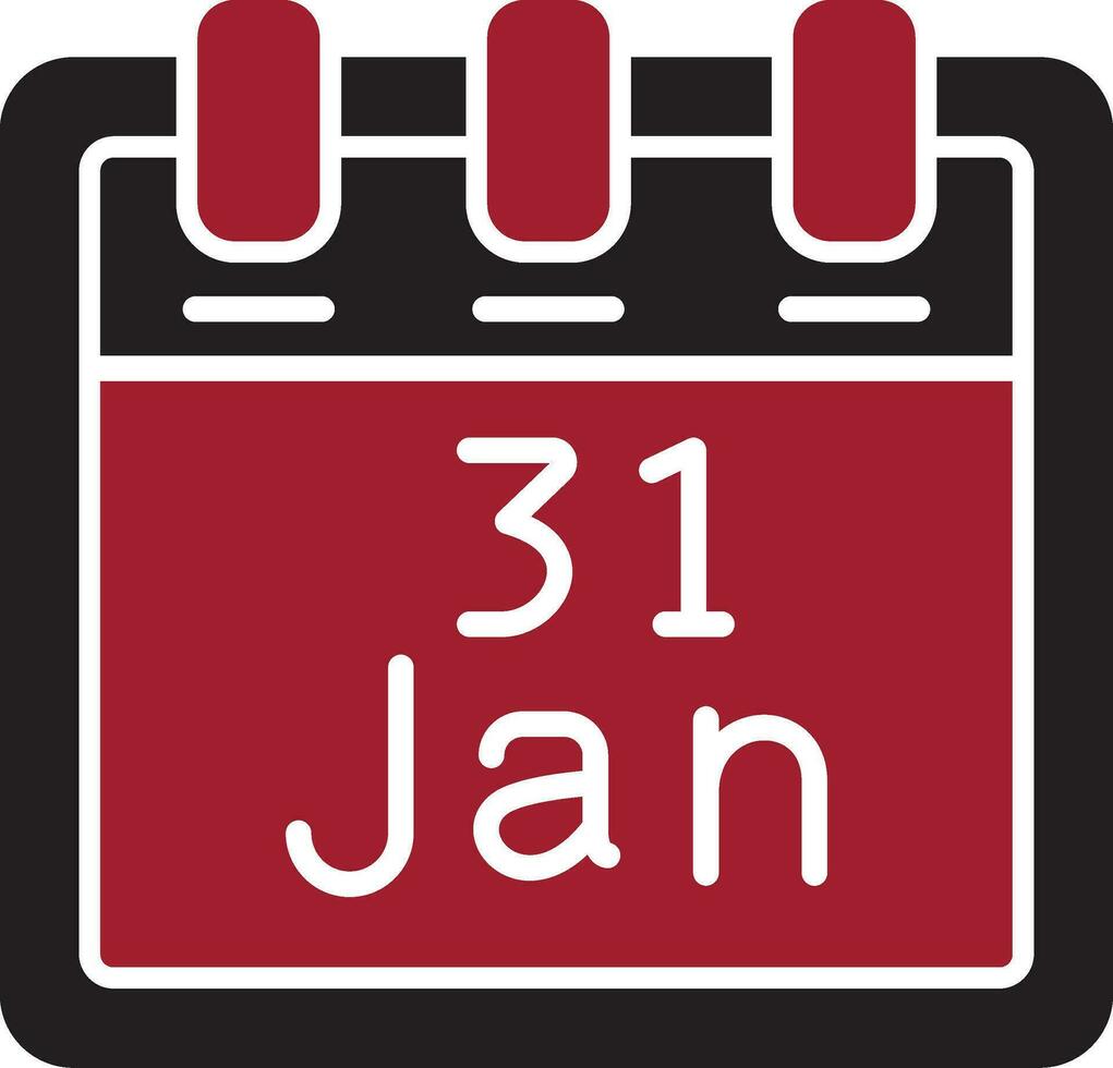 Januar 31 Vektor Symbol