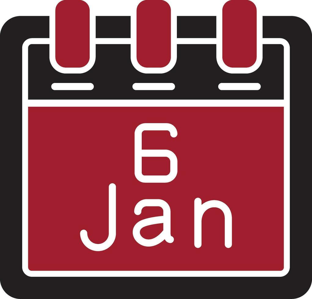 Januar 6 Vektor Symbol