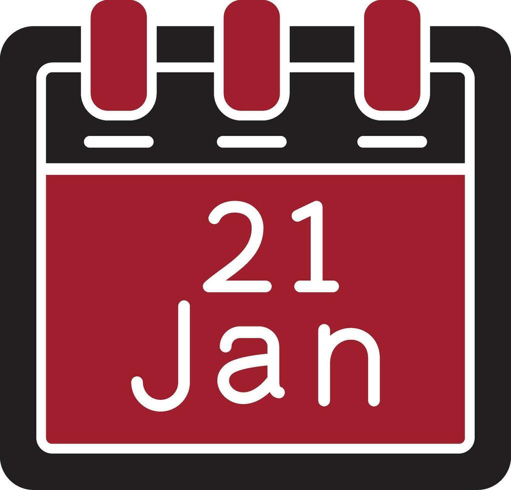 Januar 21 Vektor Symbol