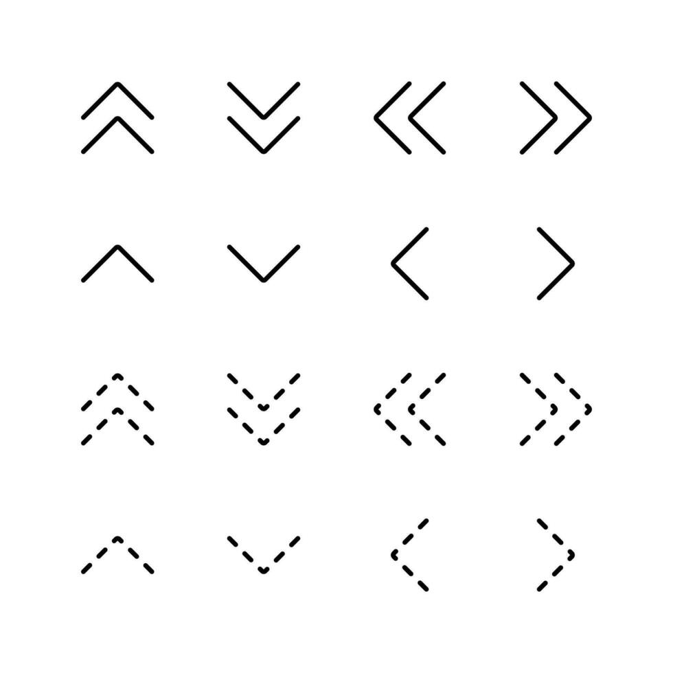 Pfeil Richtung Symbole einstellen Zeichen und Symbol Vektor Design