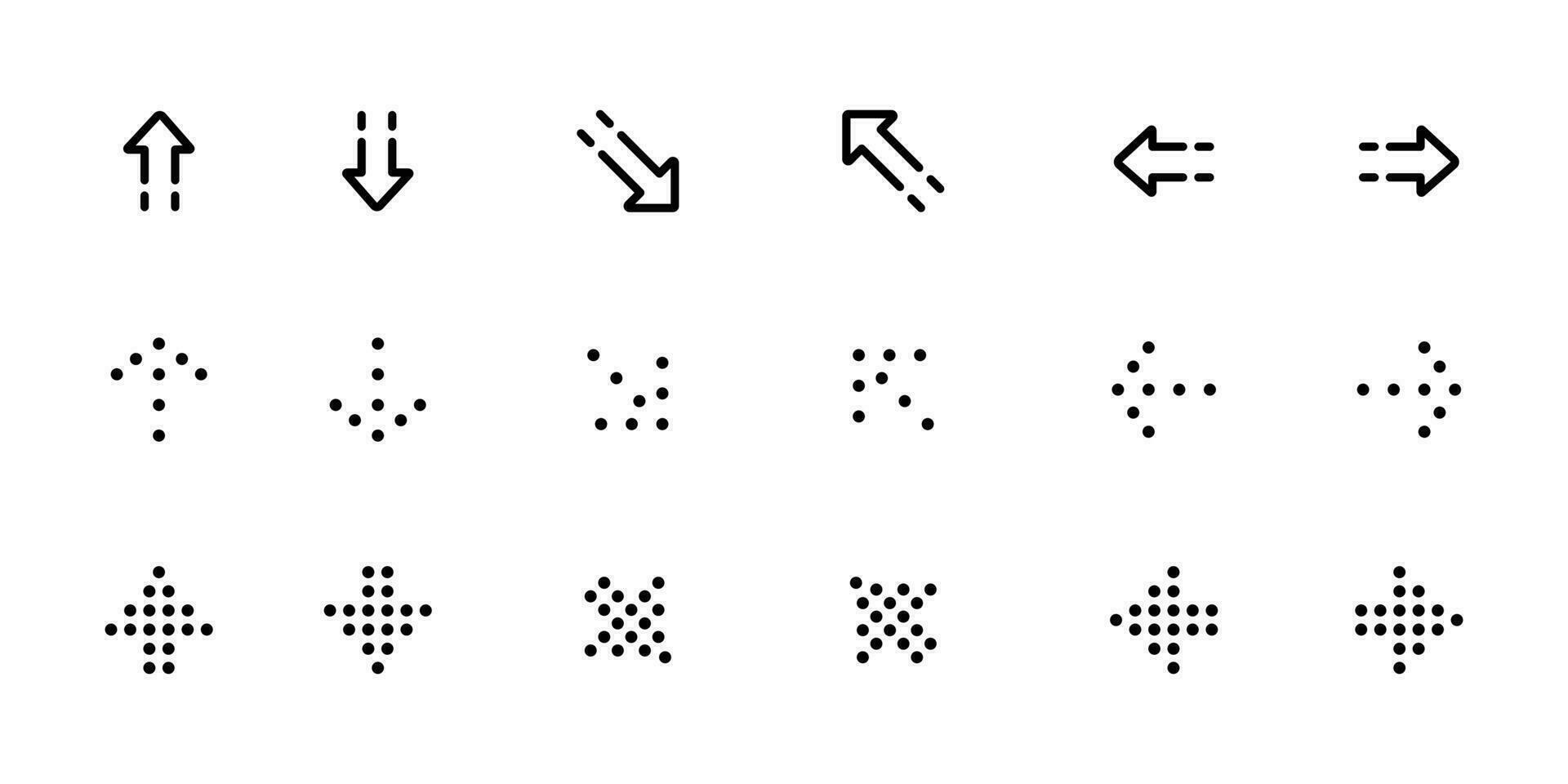 Pfeil Richtung Symbole einstellen Zeichen und Symbol Vektor Design