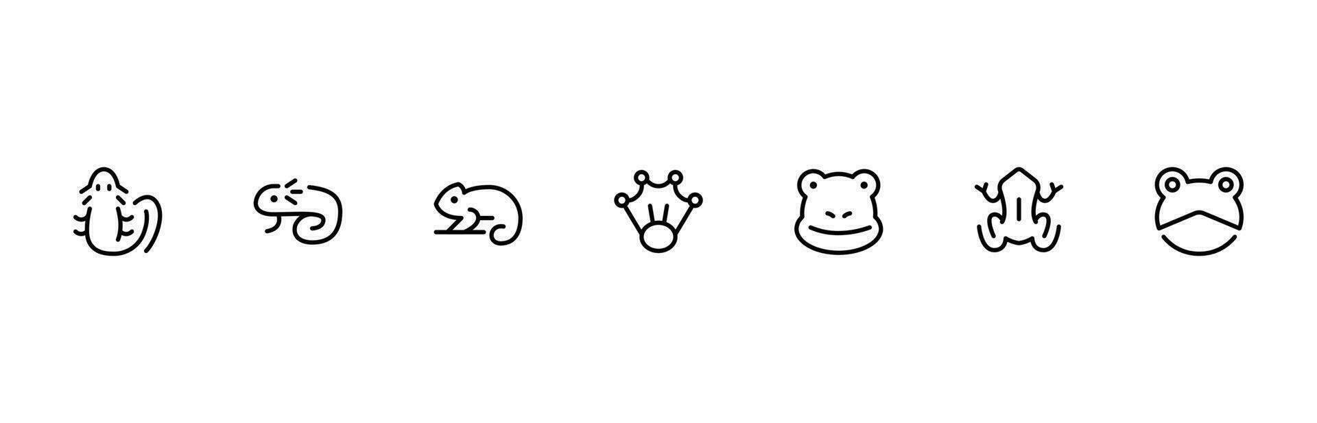 Amphibien Symbol eine solche wie Eidechse, Frosch, Schildkröte, Schildkröte Symbol eben Vektor und Illustration, Grafik, editierbar Schlaganfall. geeignet zum Webseite Design, Logo, Anwendung, Vorlage, und ui ux.