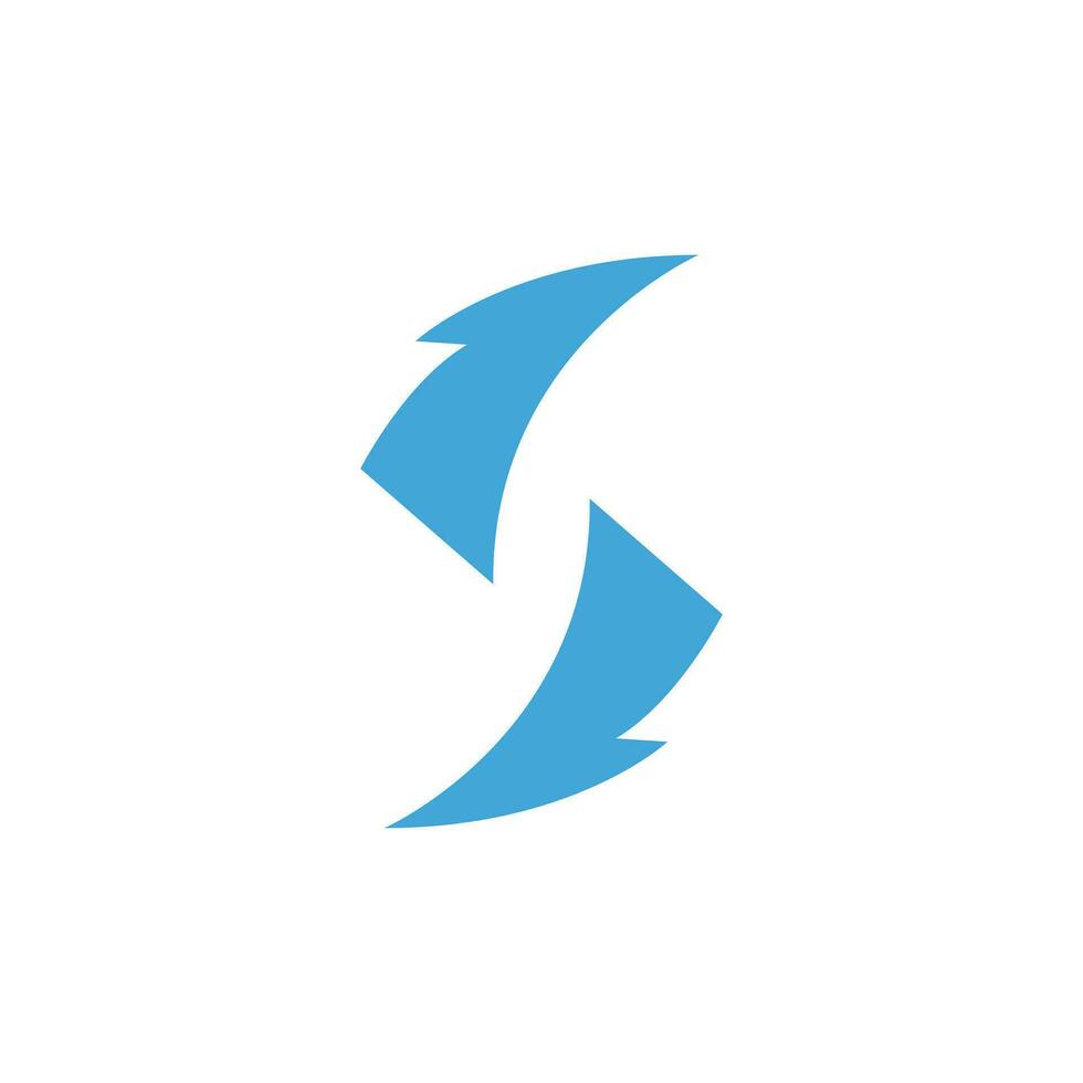 Brief s Pfeil recyceln Symbol Logo Vektor Vorlage