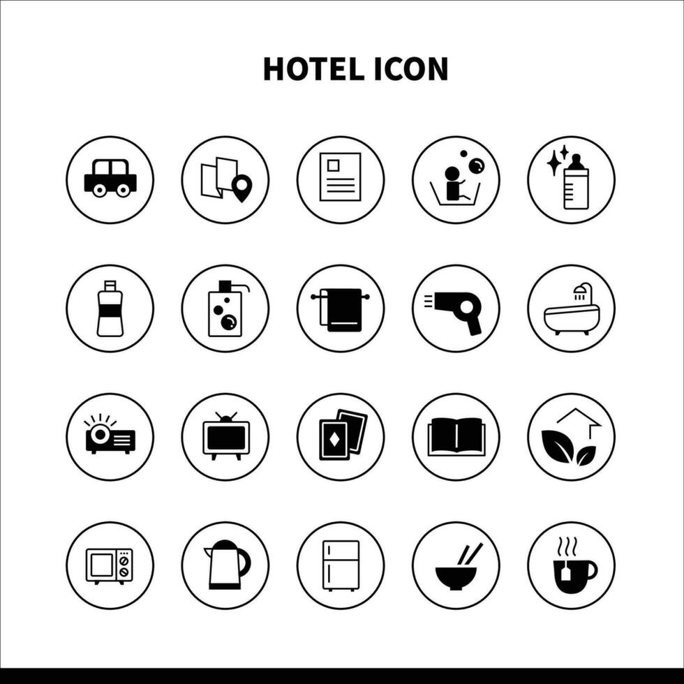 minimalistisch Symbol zum Gastfamilie oder Hotel Logo, Vektor Illustration