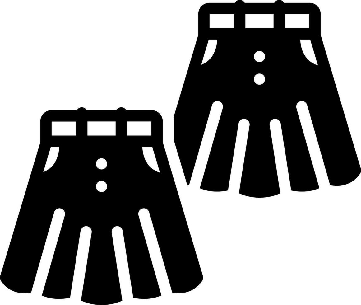 fast ikon för kjolar vektor