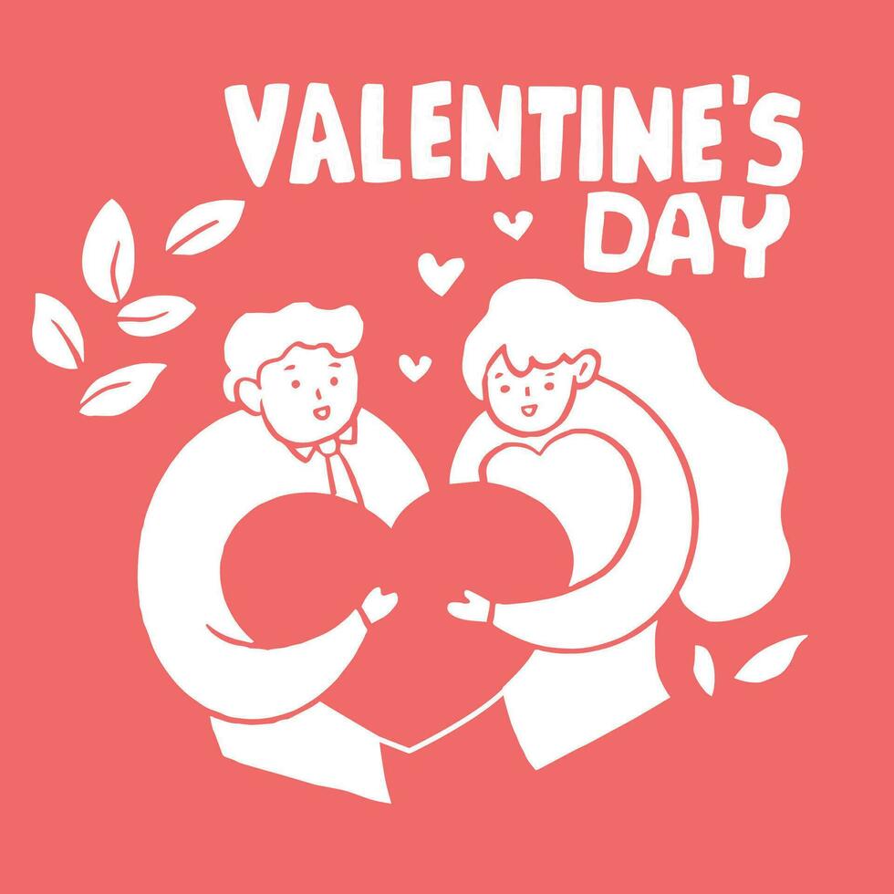 valentine stil minimalism design. vektor illustration