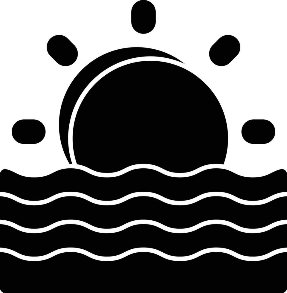 Sonnenaufgang Glyphe Symbol Design Stil vektor