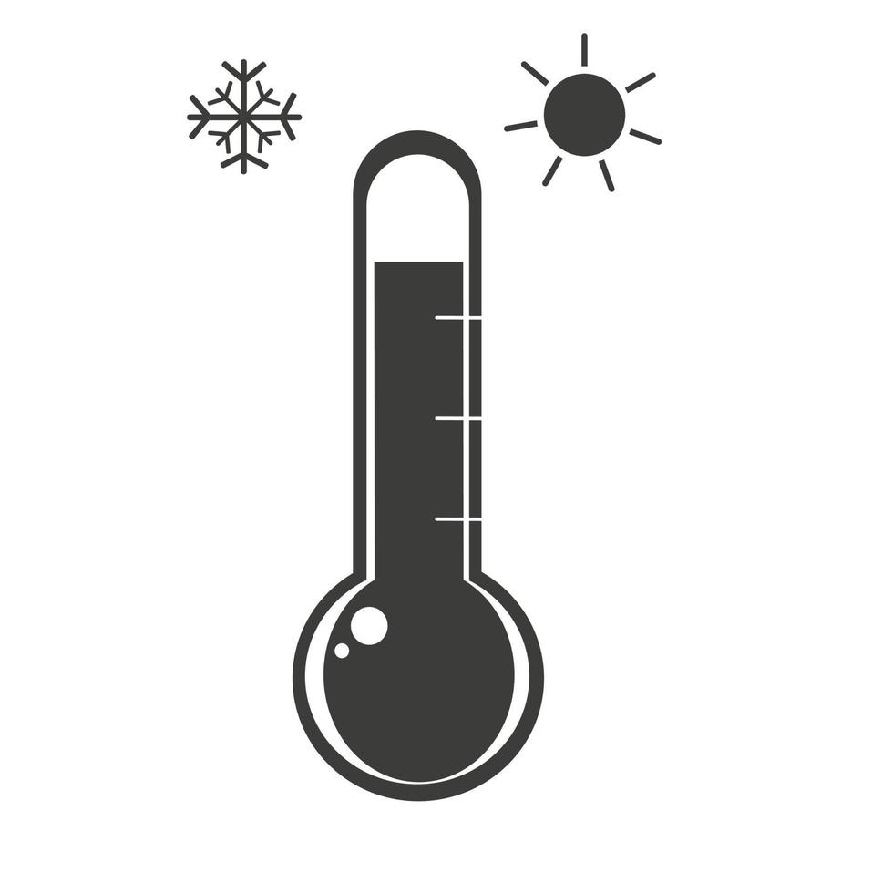 meteorologi termometer silhuett vektor