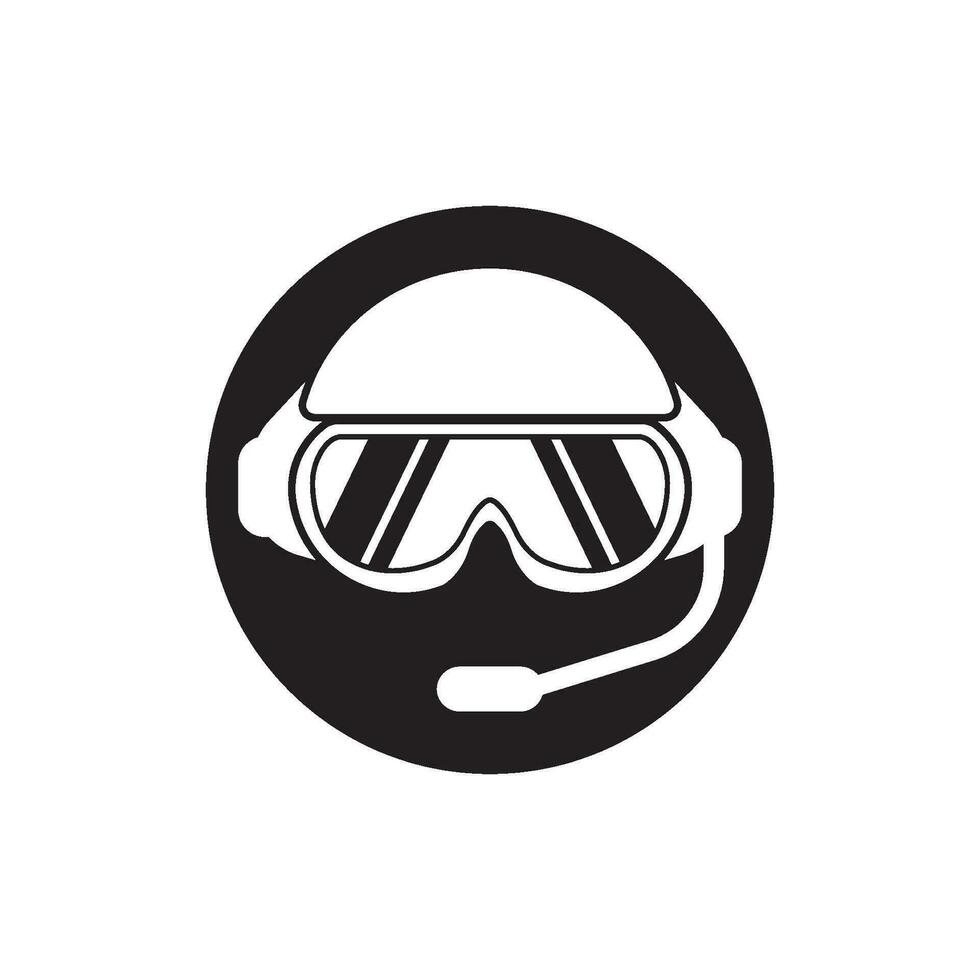 kämpe jet pilot logotyp ikon, vektor illustration design