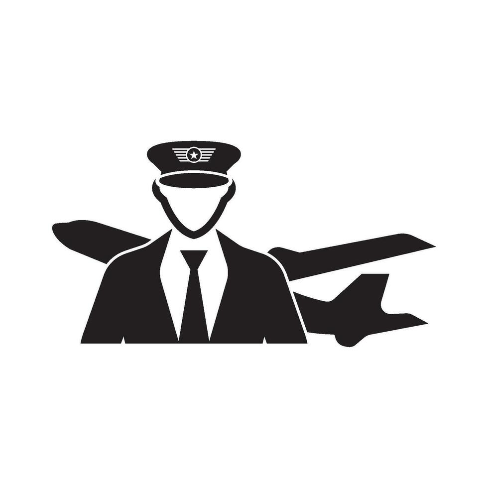 Pilot Symbol Logo Vektor Design Vorlage Illustration