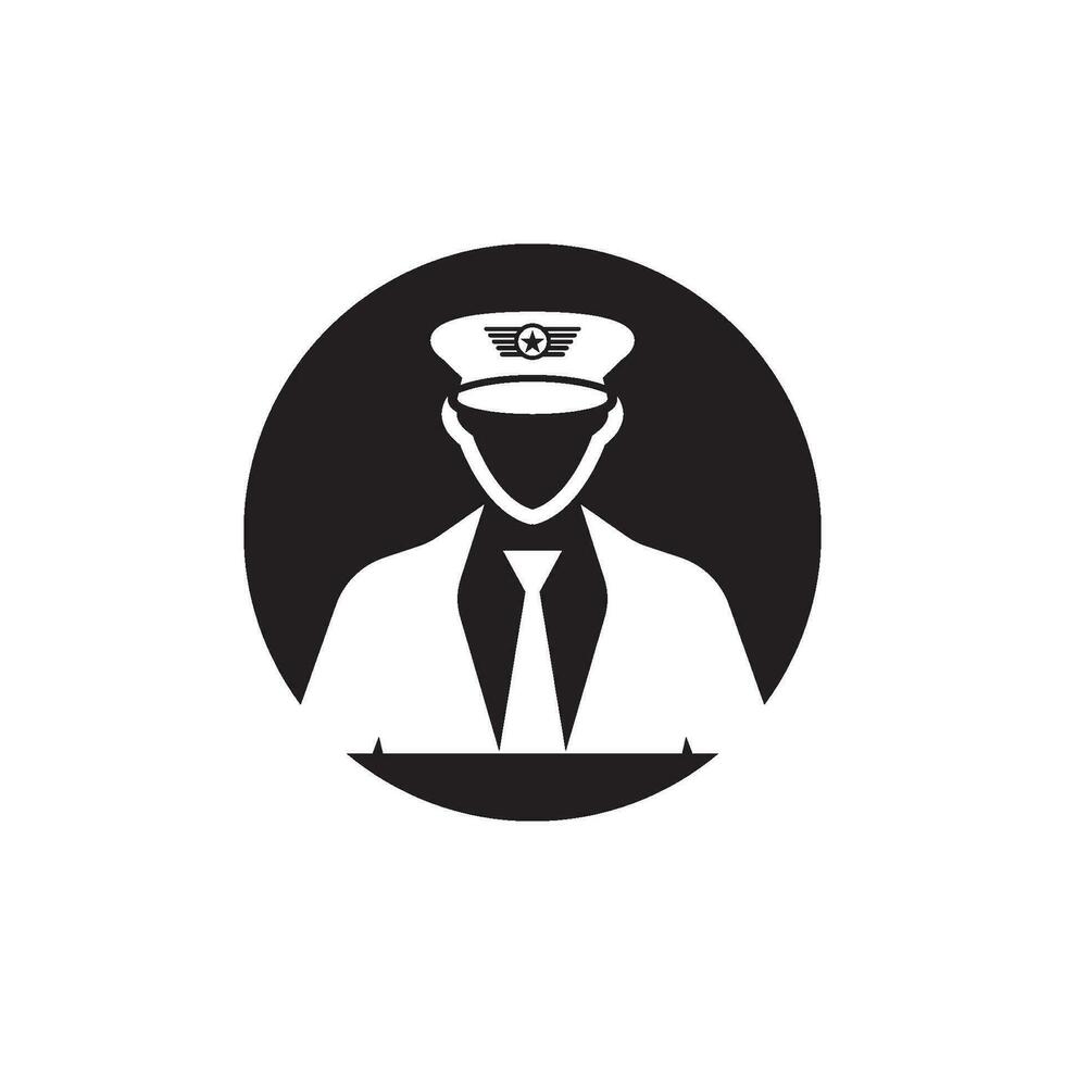 Pilot Symbol Logo Vektor Design Vorlage Illustration