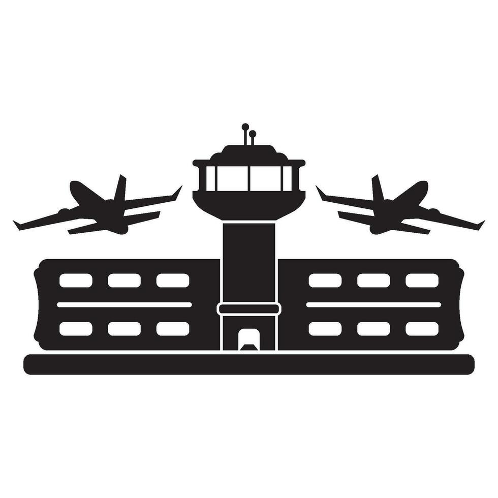 Flughafen Symbol Logo Vektor Design Vorlage Illustration