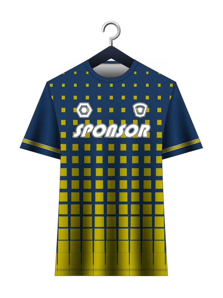 fotboll jersey attrapp för fotboll klubb. vektor sublimering sporter kläder design. enhetlig främre se mallar fotboll jersey. jersey design idéer.