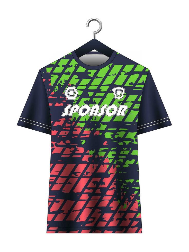 fotboll jersey attrapp för fotboll klubb. vektor sublimering sporter kläder design. enhetlig främre se mallar fotboll jersey. jersey design idéer.